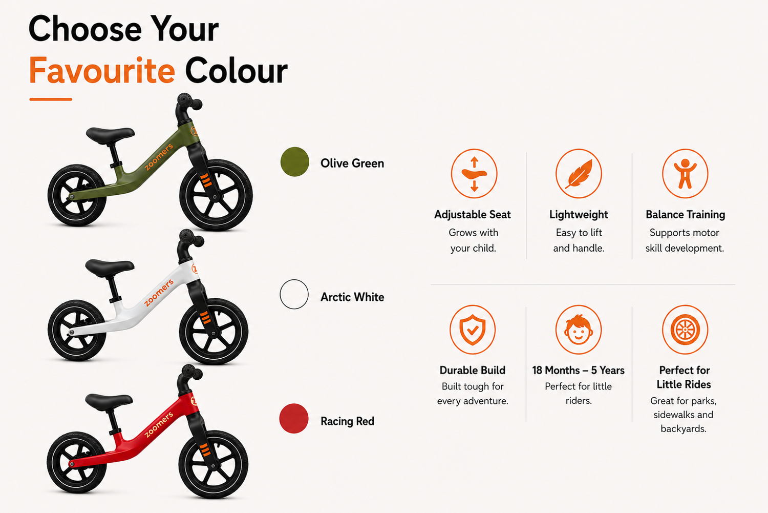 Balance Bike ZOOMERS 12